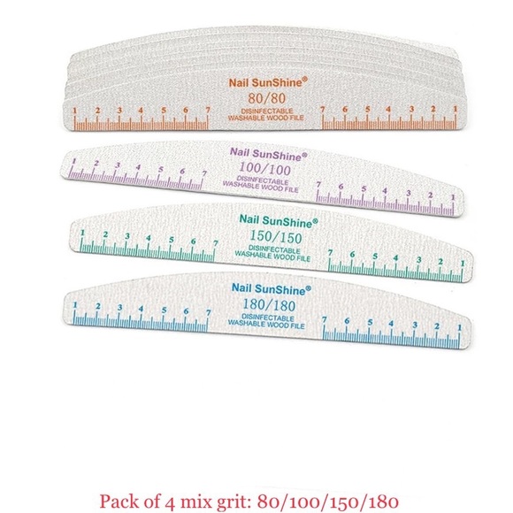 3️⃣3/$25 Mixed Grit Professional washable nail files (pack of 4) - Picture 2 of 4
